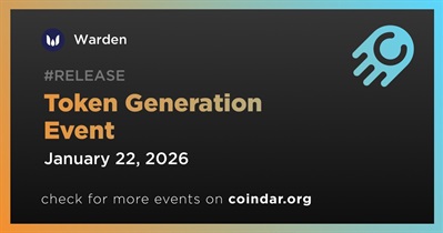 Warden to Host Token Generation Event on January 22nd
