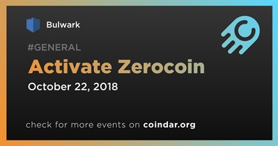 Activate Zerocoin