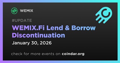 WEMIX.Fi उधार और ऋण सेवा बंद करना