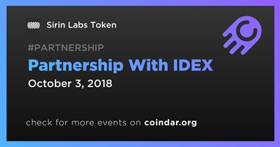 Partnership With IDEX