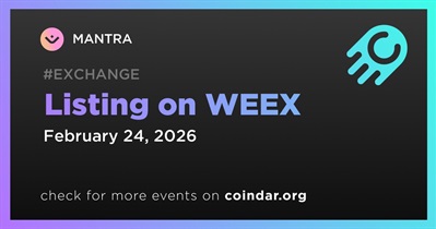 MANTRA to Be Listed on WEEX on March 4