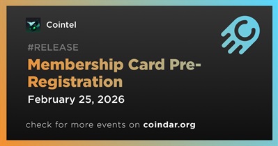 Cointel to Start Membership Card Pre-Registration