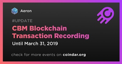 CBM Blockchain Transaction Recording