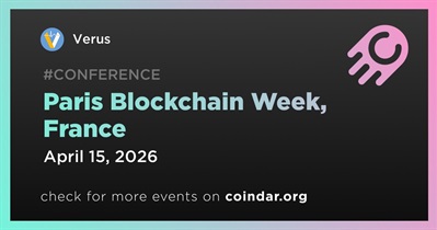 Verus to Participate in Paris Blockchain Week in Paris on April 15th