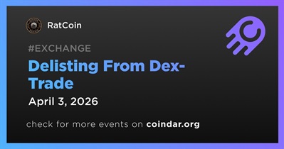 RatCoin to Be Delisted From Dex-Trade on April 3rd