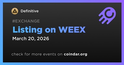 Definitive to Be Listed on WEEX