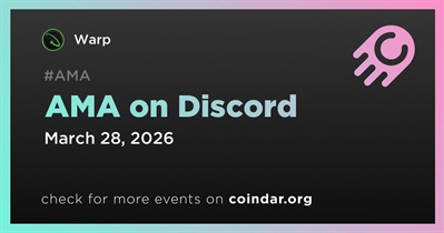 Warp to Hold AMA on Discord on March 28th