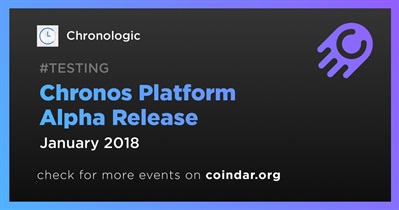 Chronos Platform Alpha Release