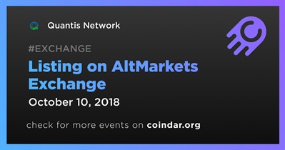 AltMarkets Exchange पर लिस्टिंग