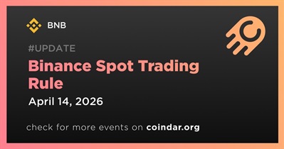 Binance Will Introduce a New Spot Trading Rule on April 14th