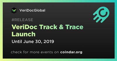 VeriDoc Track & Trace Launch
