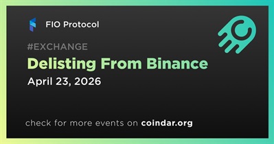 FIO Protocol to Be Delisted From Binance on April 23rd