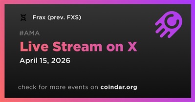 Frax to Hold Live Stream on X on April 15th