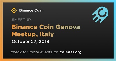 Buổi gặp mặt Binance Coin Genova, Ý