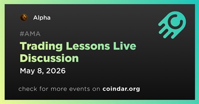Alpha to Hold Live Discussion on Trading Lessons on May 8th