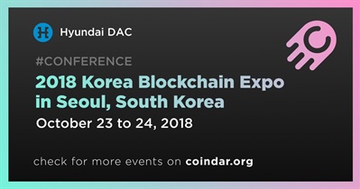 2018 Korea Blockchain Expo em Seul, Coreia do Sul