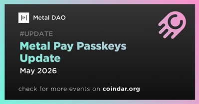 Metal DAO to Roll Out Passkeys for Metal Pay in May