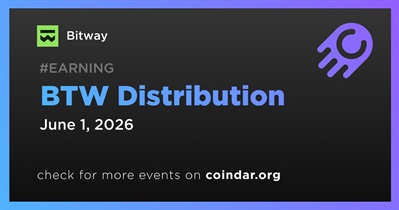Bitway to Distribute BTW on June 1st