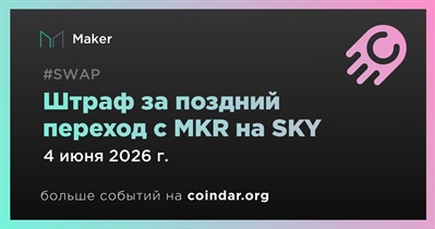 Sky повысит штраф за поздний переход с MKR на SKY до 4% 4 июня
