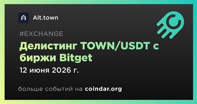 Bitget прекратит торговлю парой TOWN/USDT 12 июня