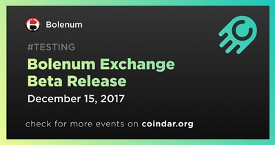Bolenum Exchange Beta Release