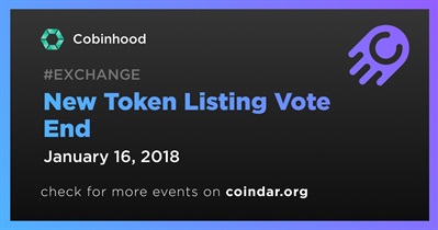Fim da votação da nova listagem de tokens