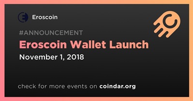 Eroscoin Wallet Launch