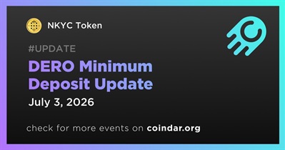 NKYC Token to Update DERO Minimum Deposit on July 3rd