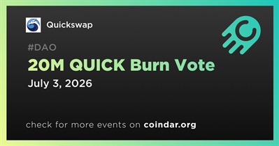 Quickswap Governance Vote on 20M QUICK Burn to End on July 3rd