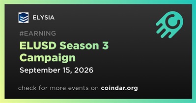 ELYSIA’s ELUSD Season 3 Campaign to End on September 15th