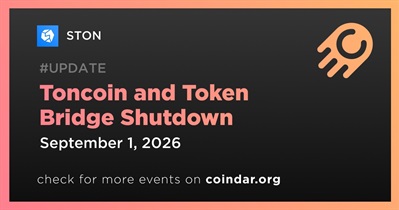 STON to Shut Down Toncoin and Token Bridge on September 1st