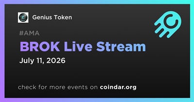 Genius Token to Hold BROK Live Stream on July 11th