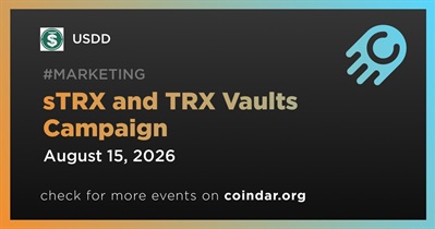 USDD to Conclude sTRX and TRX Vaults Campaign on August 15th