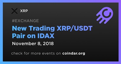 IDAX 上的新交易 XRP/USDT 对