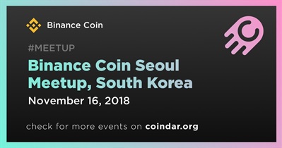 Binance Coin Meetup de Seúl, Corea del Sur