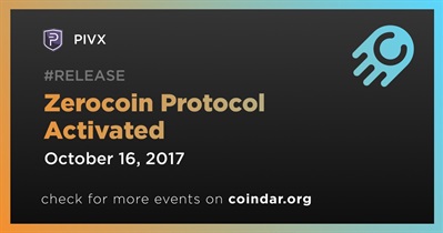 Zerocoin Protocol Activated