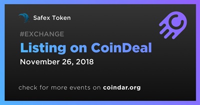Listing on CoinDeal