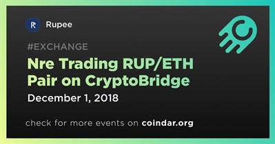 Nre Trading RUP/ETH Pair on CryptoBridge
