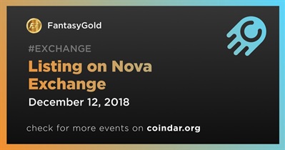 Nova Exchange पर लिस्टिंग