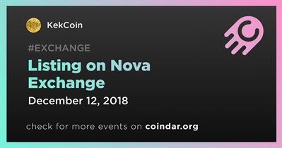 Listing on Nova Exchange
