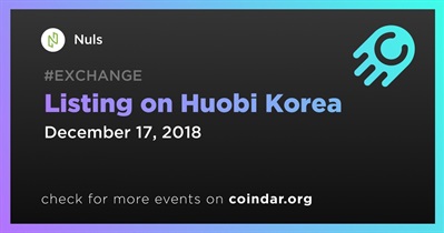 Listing on Huobi Korea