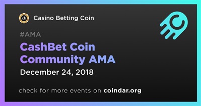 CashBet Coin Community AMA