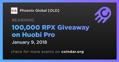 100,000 RPX Giveaway on Huobi Pro