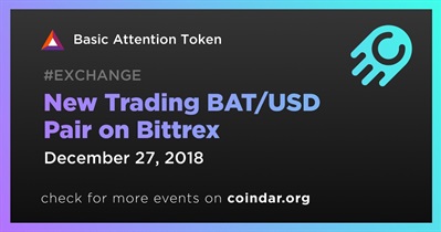 Nuevo par comercial BAT/USD en Bittrex