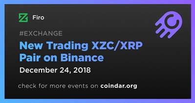 New Trading XZC/XRP Pair on Binance