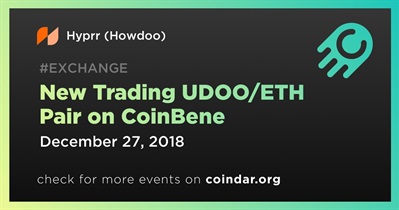 New Trading UDOO/ETH Pair on CoinBene