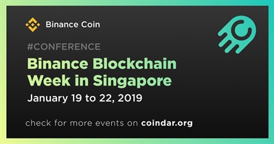 Semana de Binance Blockchain en Singapur