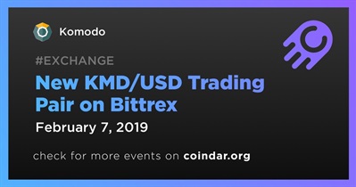 New KMD/USD Trading Pair on Bittrex