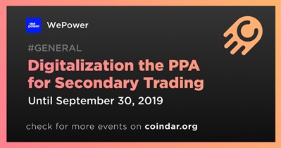 Digitalization the PPA for Secondary Trading