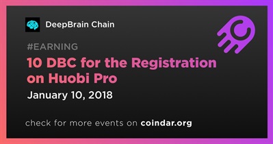10 DBC for the Registration on Huobi Pro